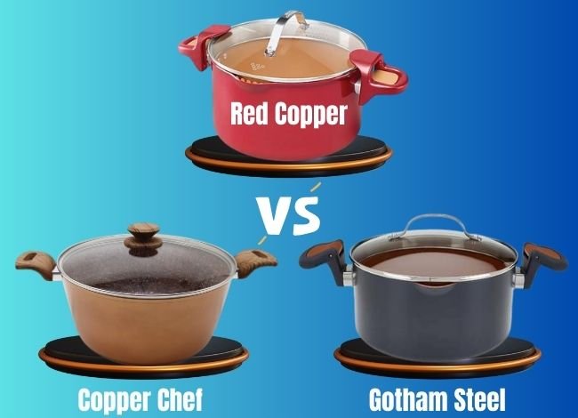 Copper Chef vs. Red Copper vs. Gotham Steel